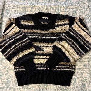Striped Black and Cream Women’s Sweater